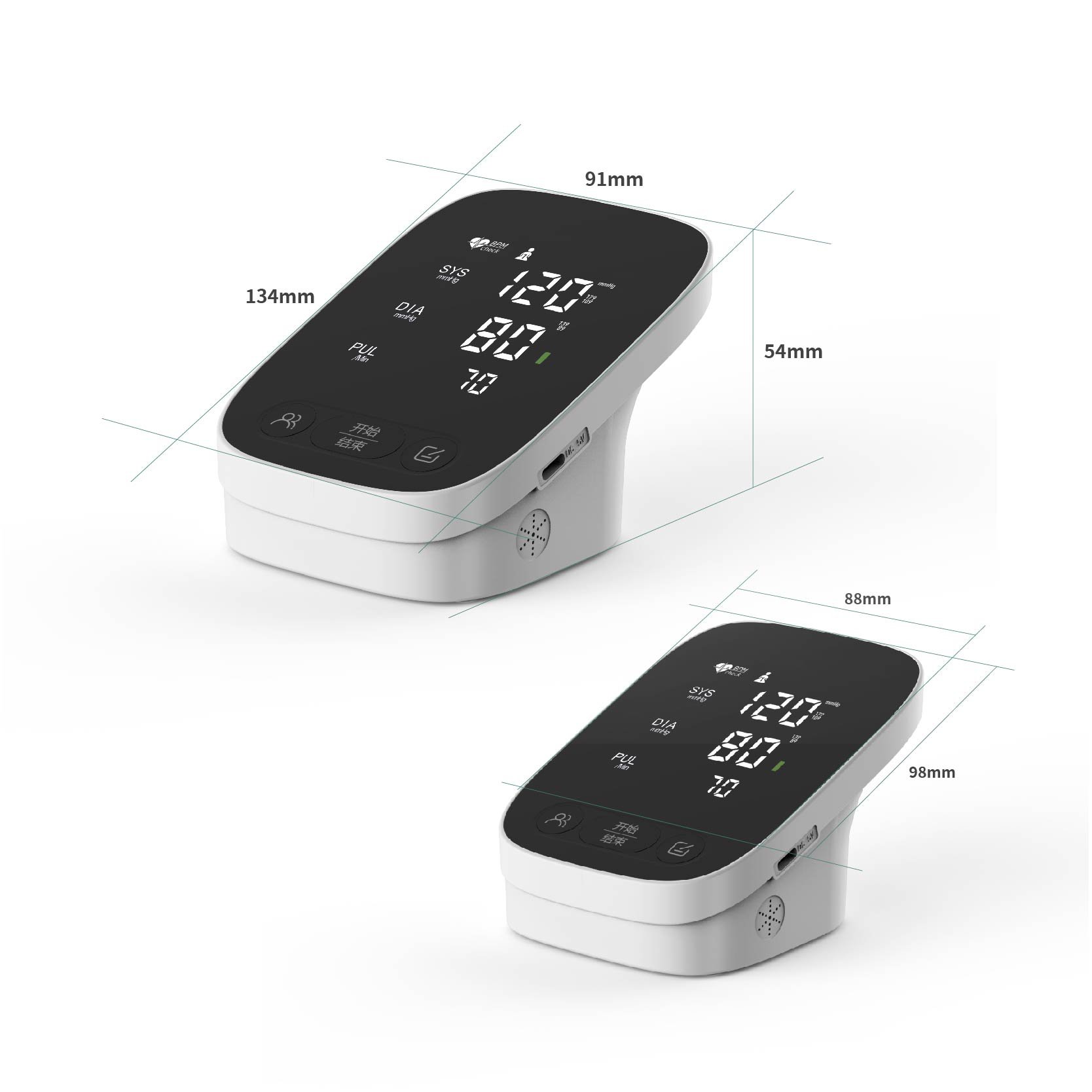 CE Approved Newest Design Led Display Advanced Hand Bp Monitor Blood Pressure Measuring Device Upper Arm Blood Pressure Monitor