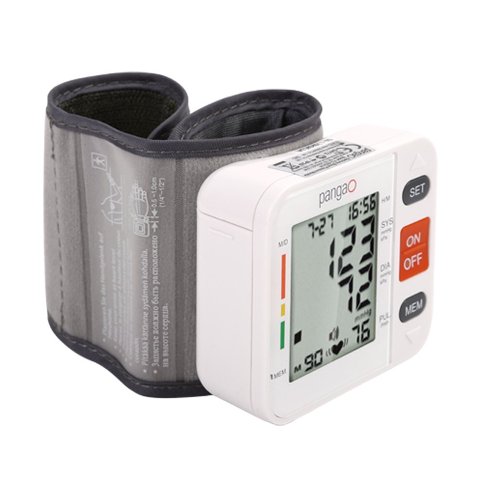 Pango automatic wrist cuff irregular heartbeat digital talking blood pressure monitor