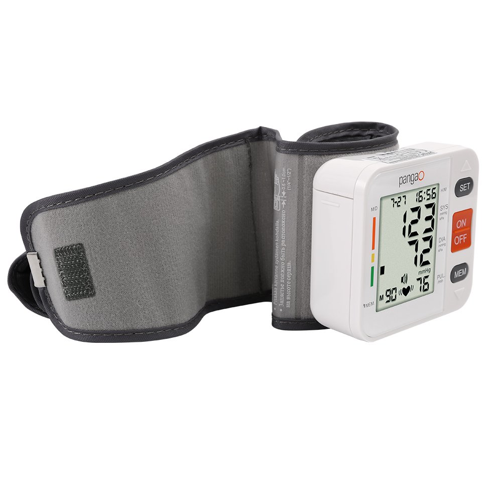 Pango automatic wrist cuff irregular heartbeat digital talking blood pressure monitor