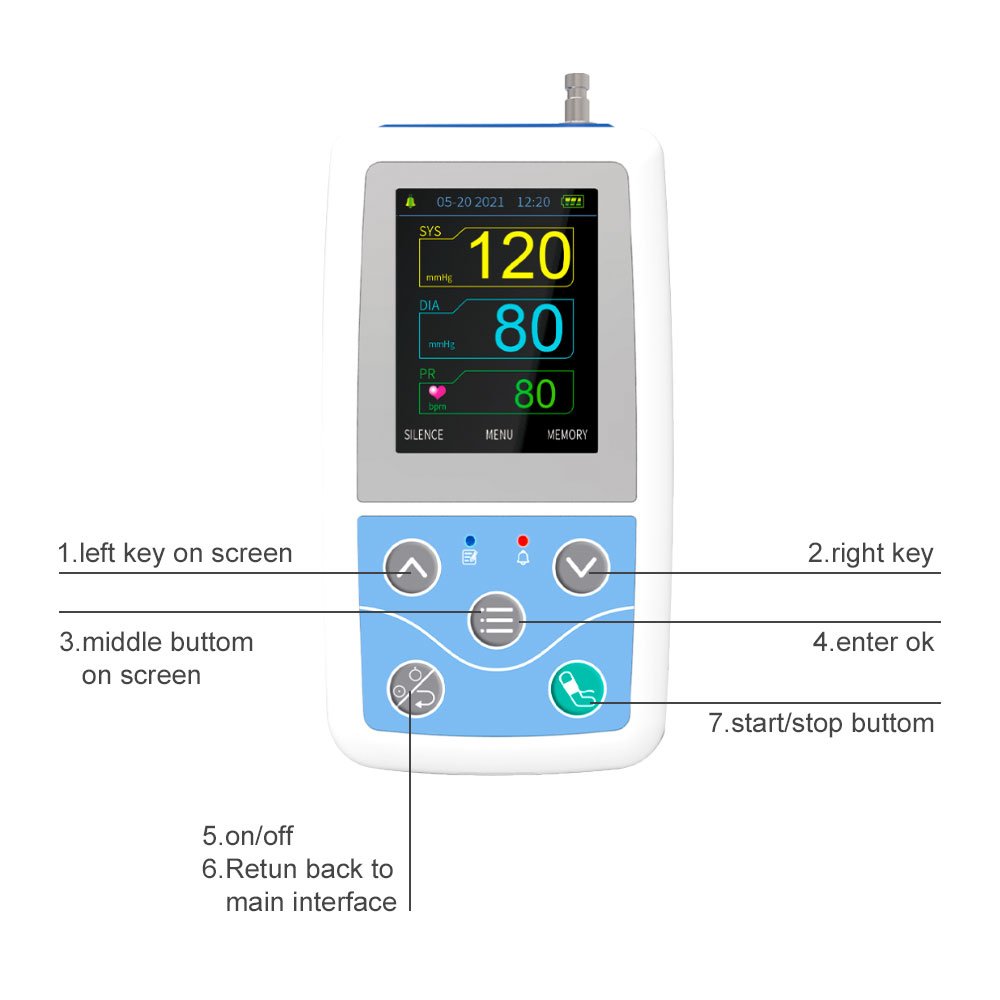 ABPM50 24 Hour Ambulatory Aneroid auto inflate blood pressure monitor