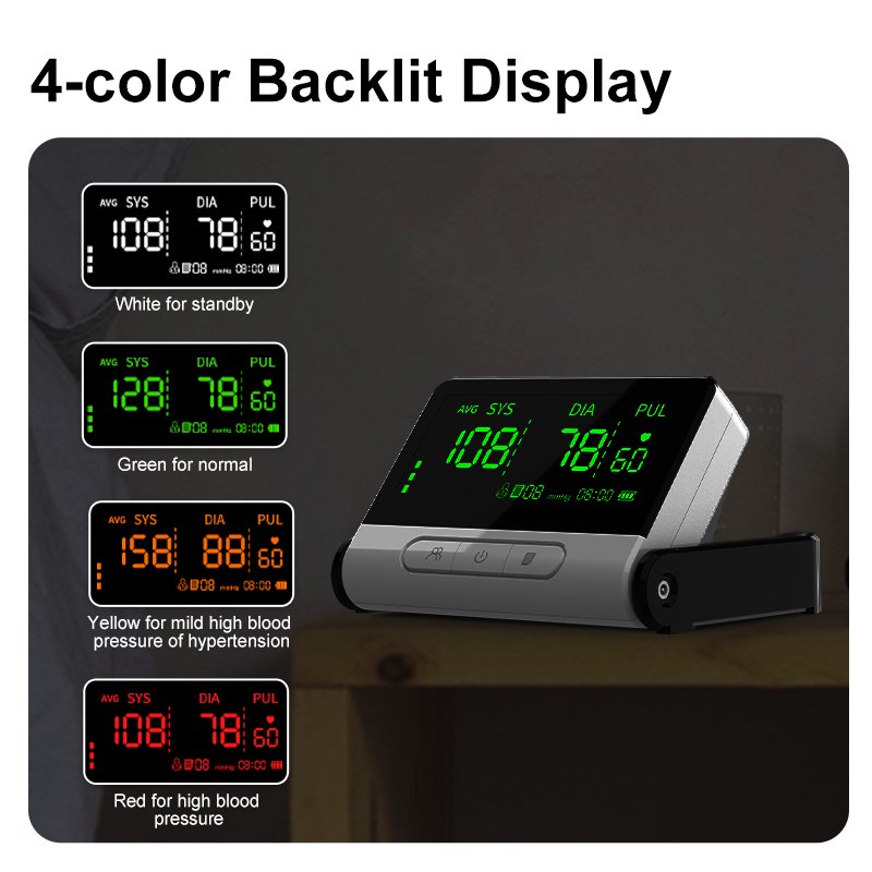 Electronic Automatic Blood Pressure Meter BP Monitor With Stand Blood Pressure Machine Upper Arm Digital Blood Pressure Monitor