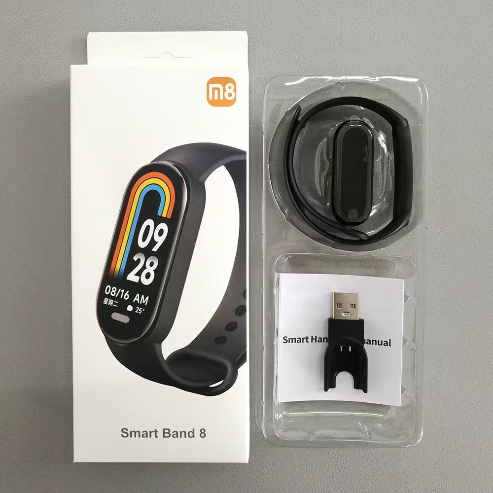 Factory Price Quality Assurance Waterproof Color Screen Fitness Tracker Blood Pressure Monitor M8 Smart Band