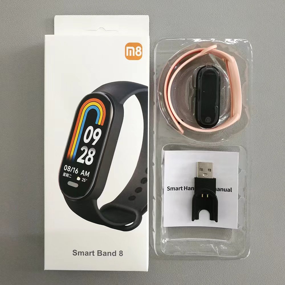 Factory Price Quality Assurance Waterproof Color Screen Fitness Tracker Blood Pressure Monitor M8 Smart Band
