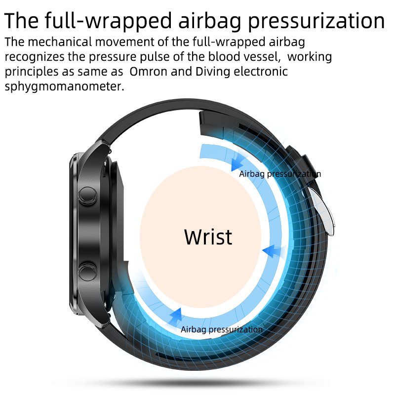 GAOKE P50 Smart watch Air Pump Type Precise Blood Pressure Voice Broadcast Sport Reloj Smartwatch P50 Watch With Blood Pressure