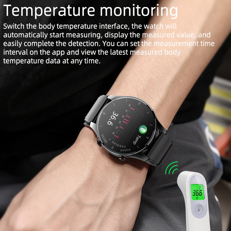 GAOKE P50 Smart watch Air Pump Type Precise Blood Pressure Voice Broadcast Sport Reloj Smartwatch P50 Watch With Blood Pressure
