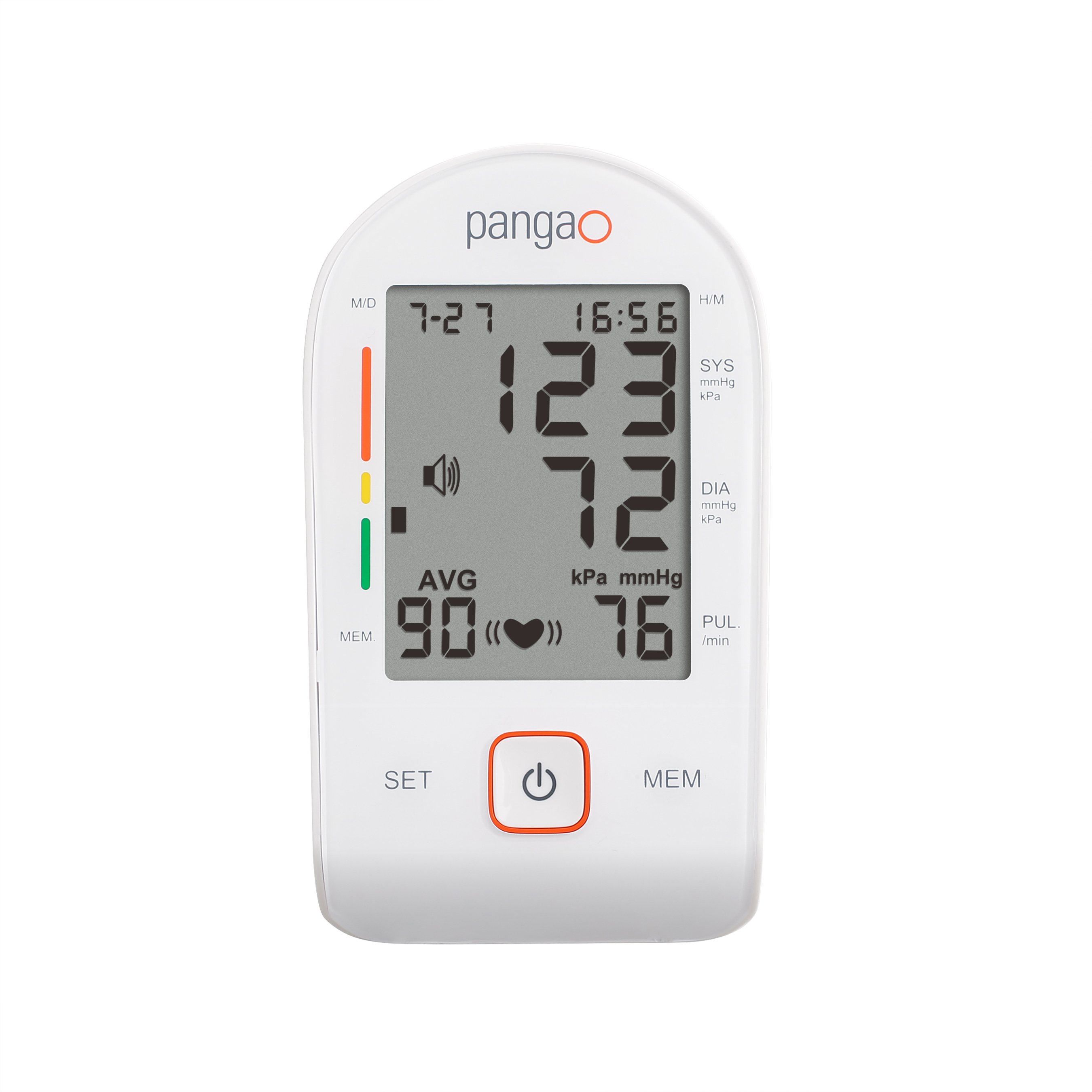Pangao oem portable medical automatic upper arm BP monitor electronic digital blood pressure machine