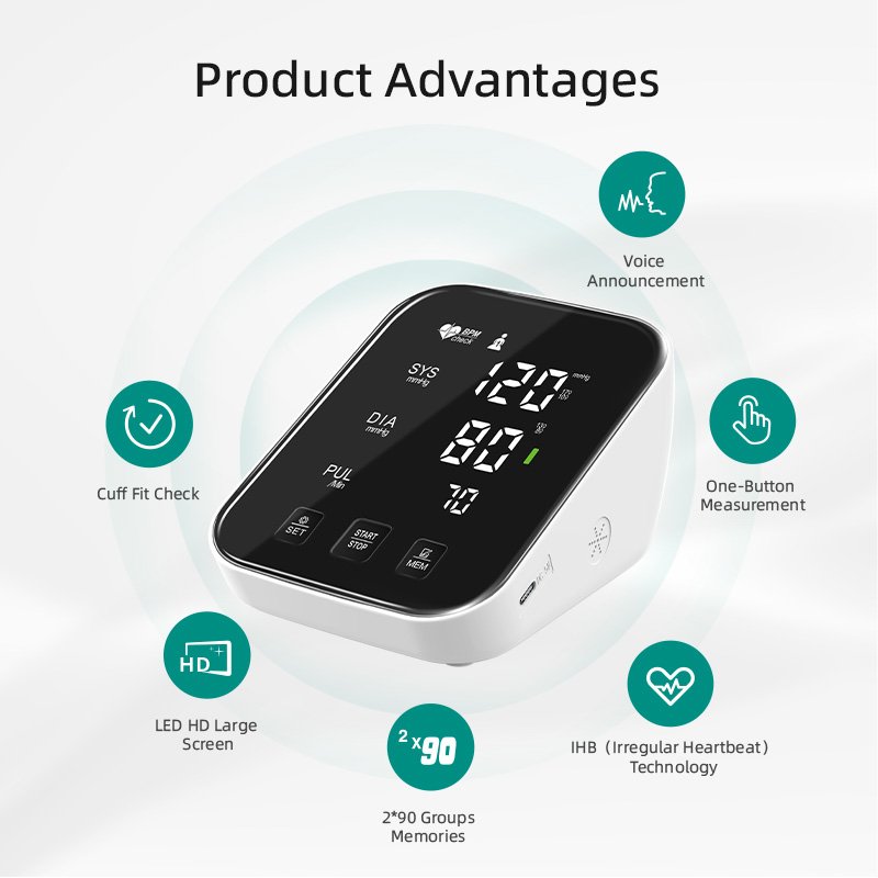 Digital BP Monitor Digital Blood Pressure Machine Price Electronic Upper Arm Blood Pressure Monitor for Home Use
