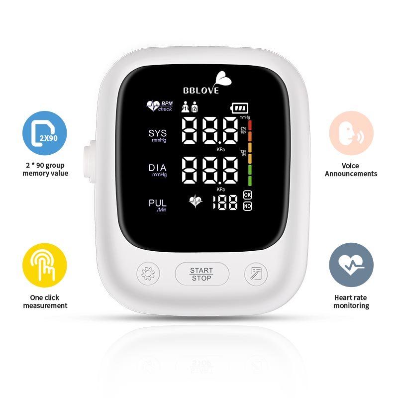 Classical BP Monitor Customization LED Display Digital Blood Pressure Machine Electric Blood Pressure Monitor With Large Cuff