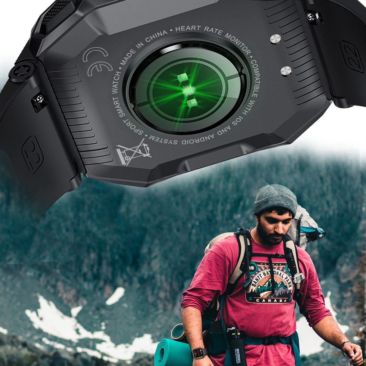 K55 Sport Smartwatch 1.85inch HD IPS Scerrn 350mAh Long Standby Blood Pressure Monitor Waterproof Outdoor Smart Watch OEM ODM