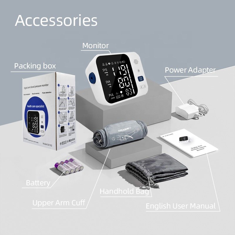 High-Quality household medical devices Sphygmomanometer upper arm Automatic Big Screen Digital Blood Pressure Monitor Electronic