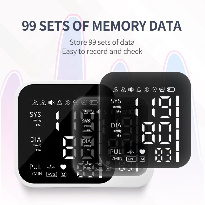 High-Quality household medical devices Sphygmomanometer upper arm Automatic Big Screen Digital Blood Pressure Monitor Electronic