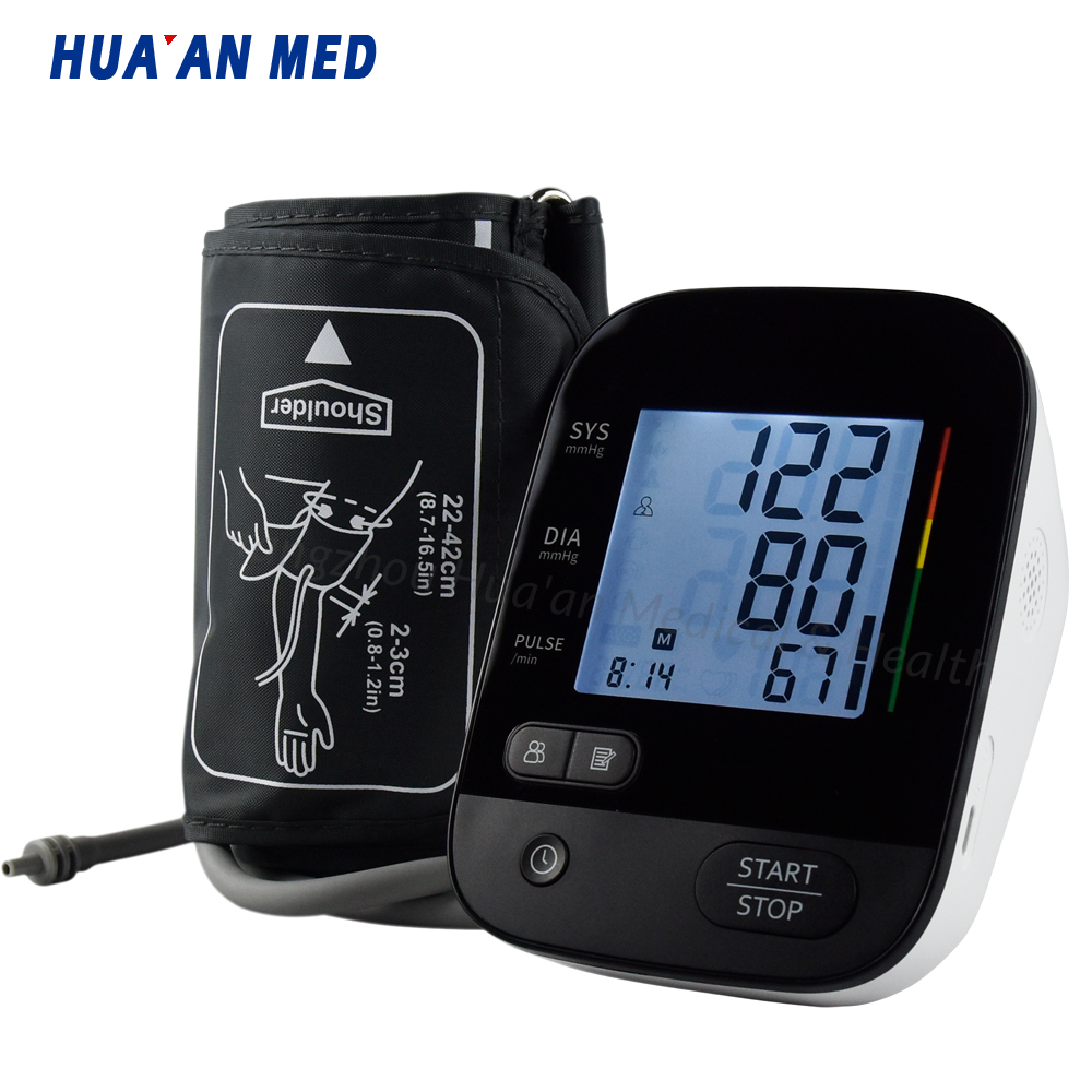 Top Quality Backlight Voice Cuff Medical Electronic Upper Arm BP Digital Blood Pressure Sphygmomanometer Machine Monitor