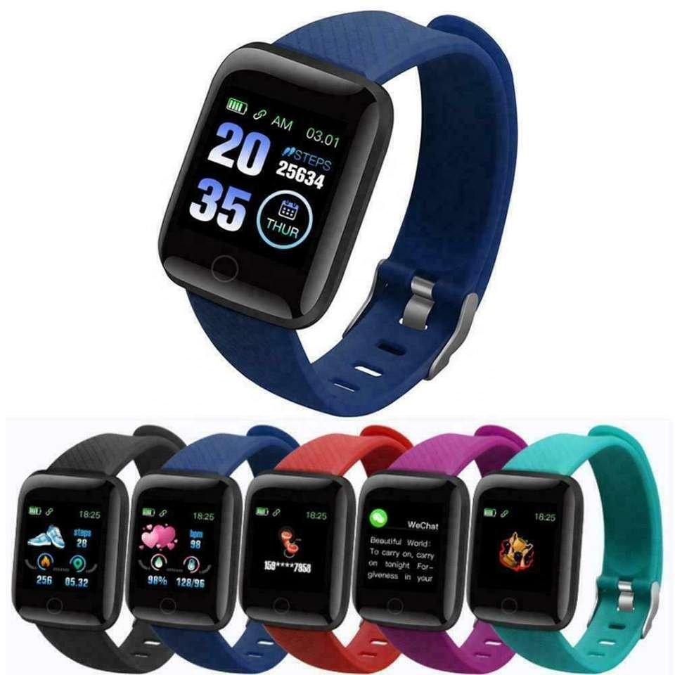 Good Quality 116 plus Bracelet Heart Rate Blood Pressure Monitor Big Screen Smart Band Waterproof Smart Bracelet