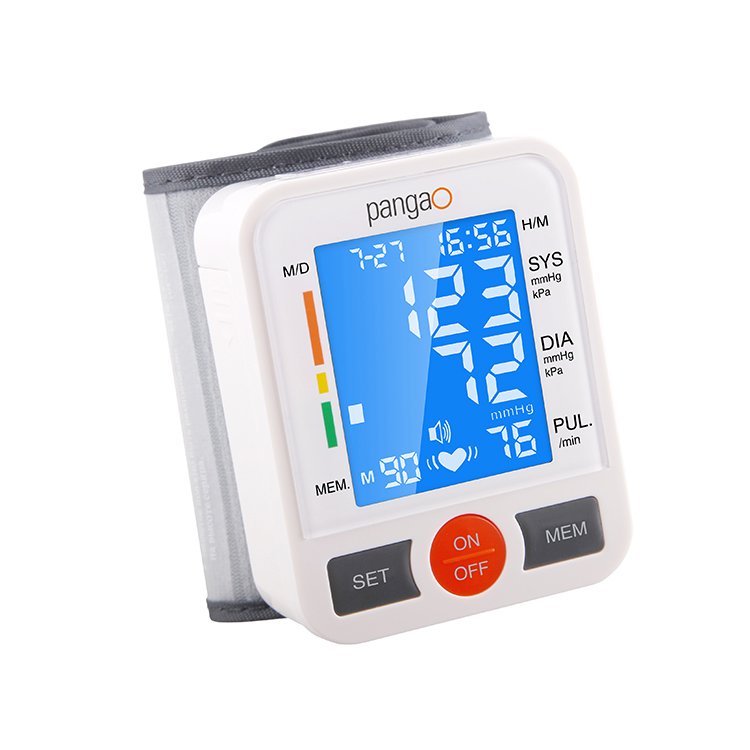 Private label best wireless portable electronic accurate digital wrist blood pressure monitor instrument bp machine for home