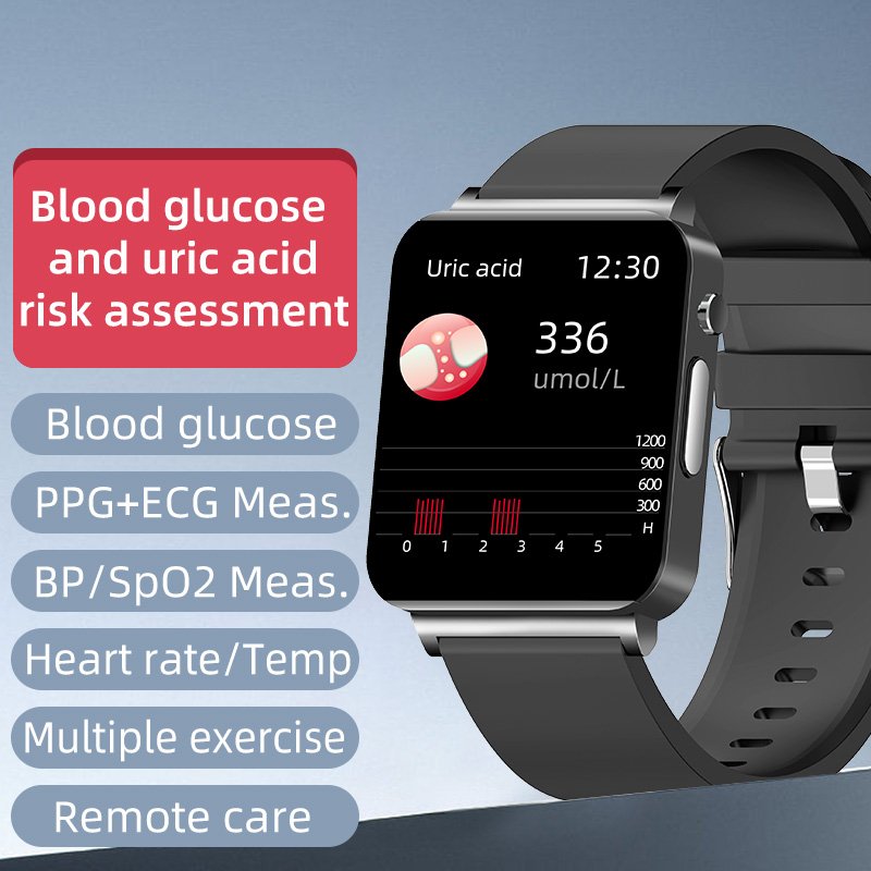 IP67 2024 KS03 Smart Watch Air Pump Blood Pressure Heart Rate Alarm Body Temperature Monitoring
