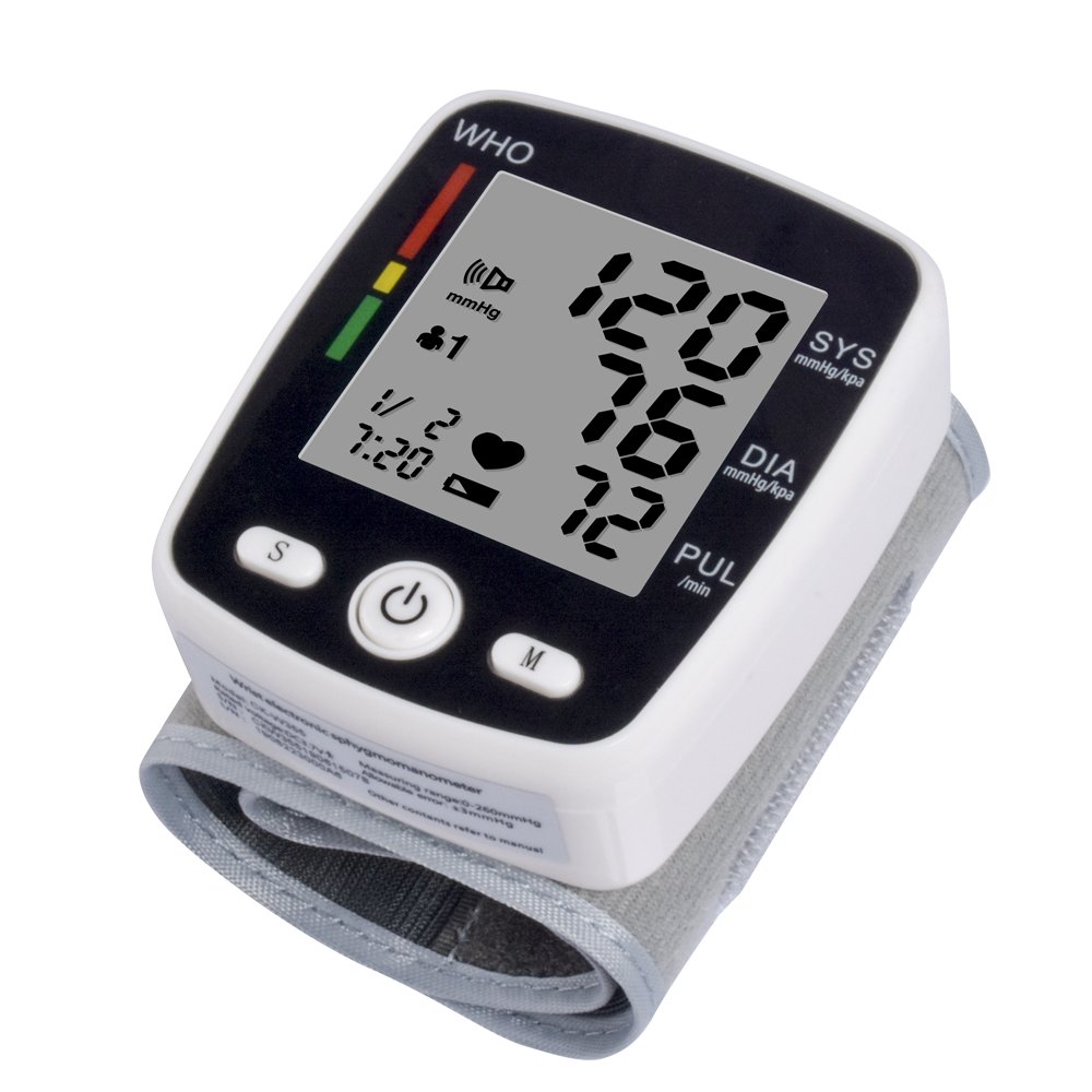 Hot sale In South America Digital Blood Pressure Monitor Wrist Tensiometro Recargable With Voice and Charging function
