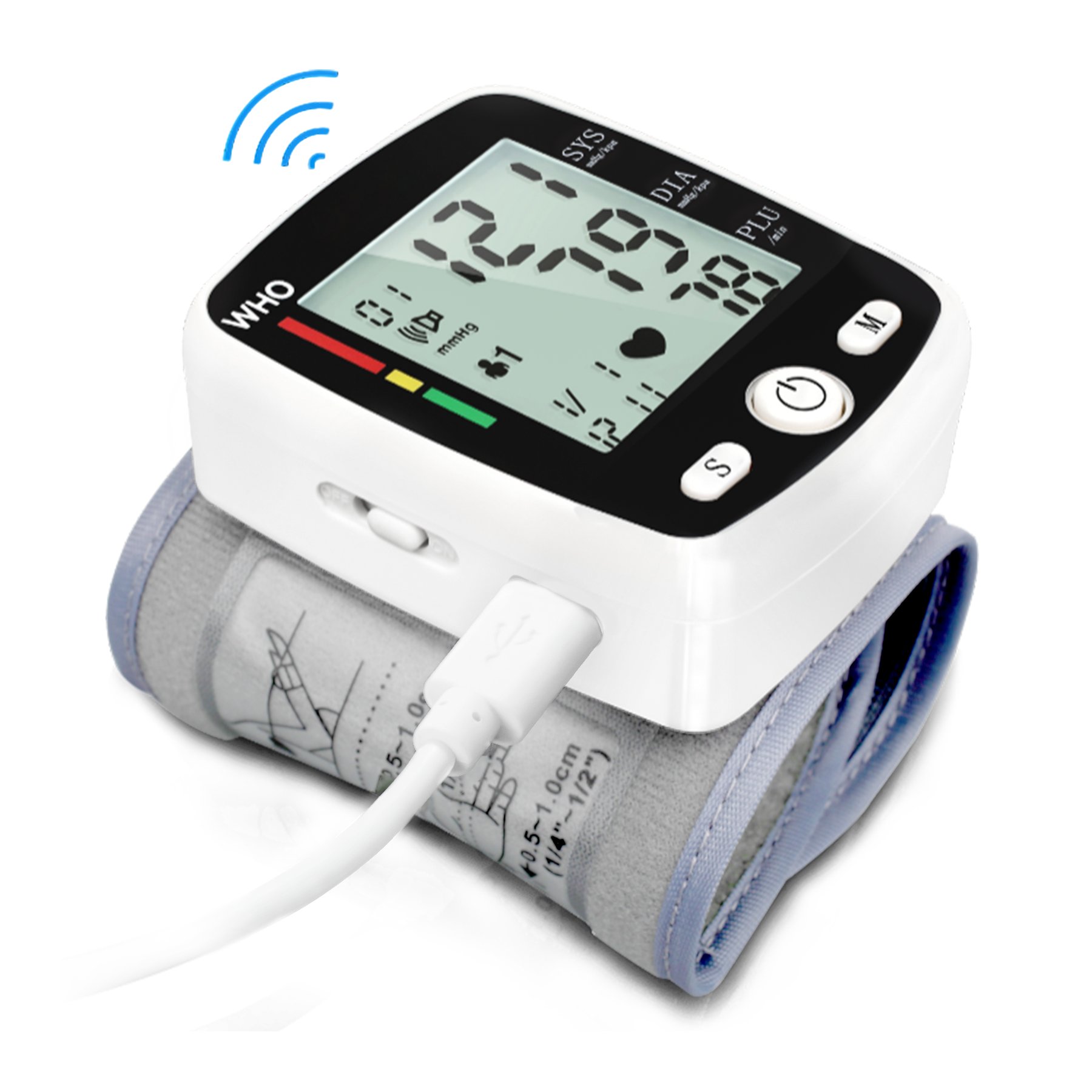 Hot sale In South America Digital Blood Pressure Monitor Wrist Tensiometro Recargable With Voice and Charging function