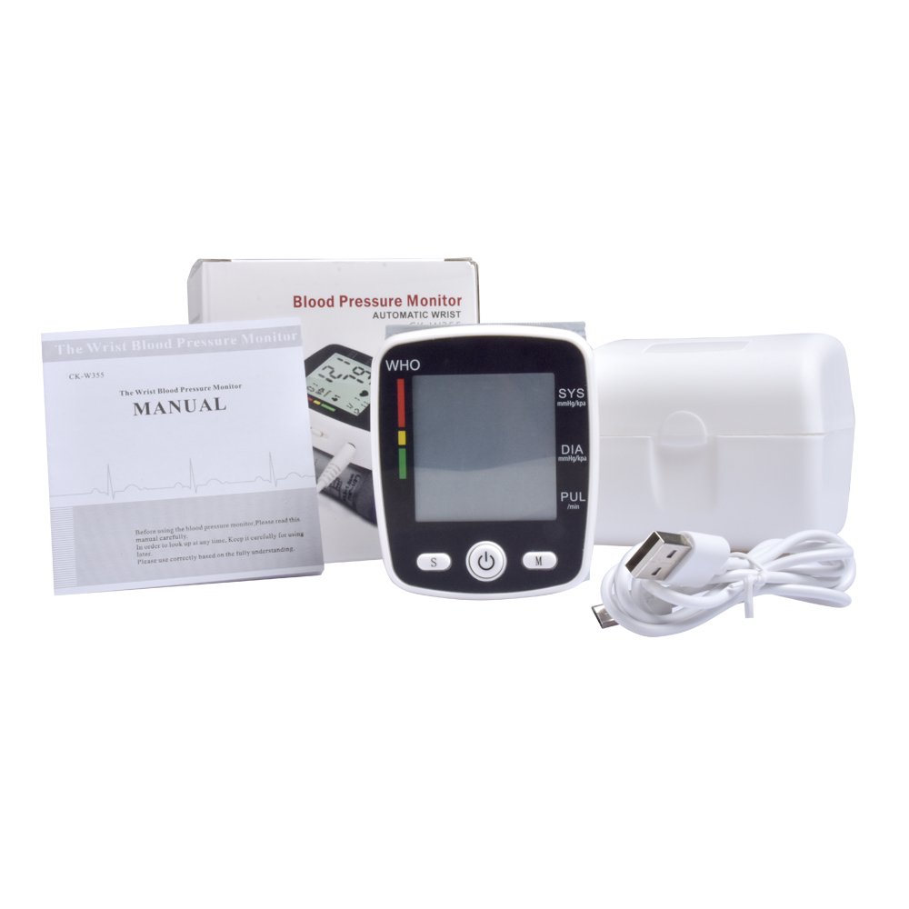Hot sale In South America Digital Blood Pressure Monitor Wrist Tensiometro Recargable With Voice and Charging function