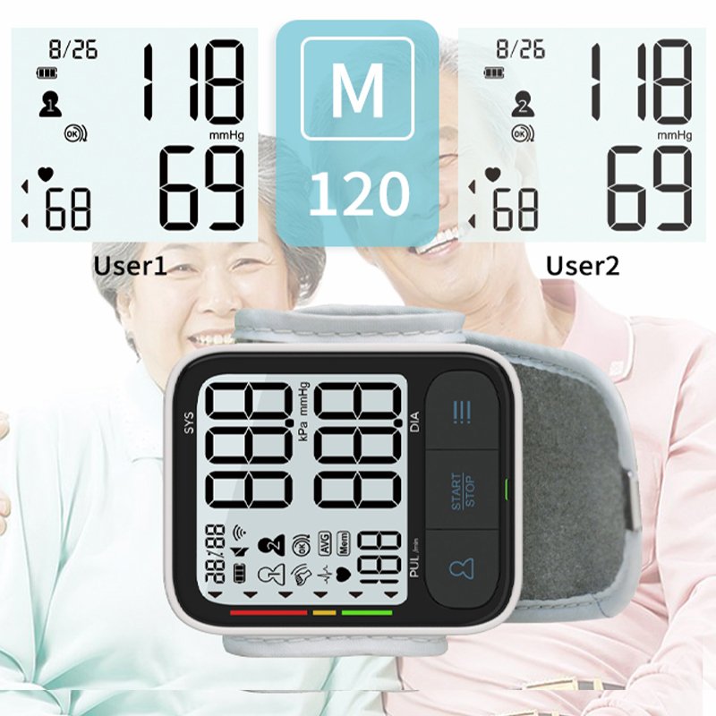 Automatic Digital Portable Sphygmomanometer Wrist Blood Pressure Monitor Bp Meter