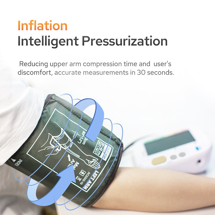 TRANSTEK 2 Users 250 Readings Upper Arm Cuff Bluetooth BP Machine LCD Digital Smart Automatic Blood Pressure Monitor