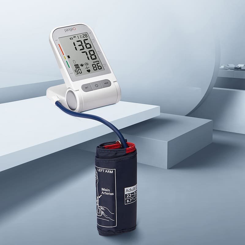 Most accurate foldable BP apparatus sphygmomanometer home use automatic heart rate digital upper arm type blood pressure monitor