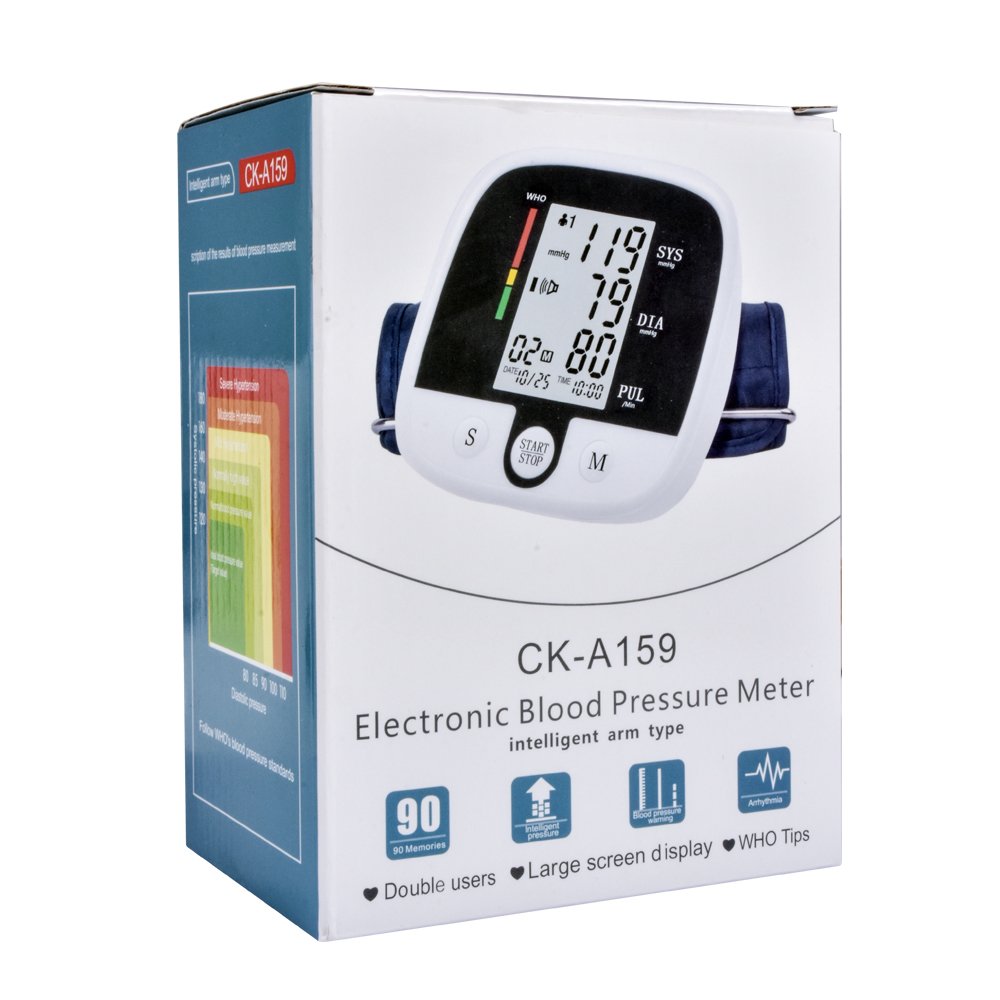 CK-A159 Digital LCD ARM Blood Pressure Monitor BP monitor Automatic new tensiometro digital tonometer Three Functions OEM