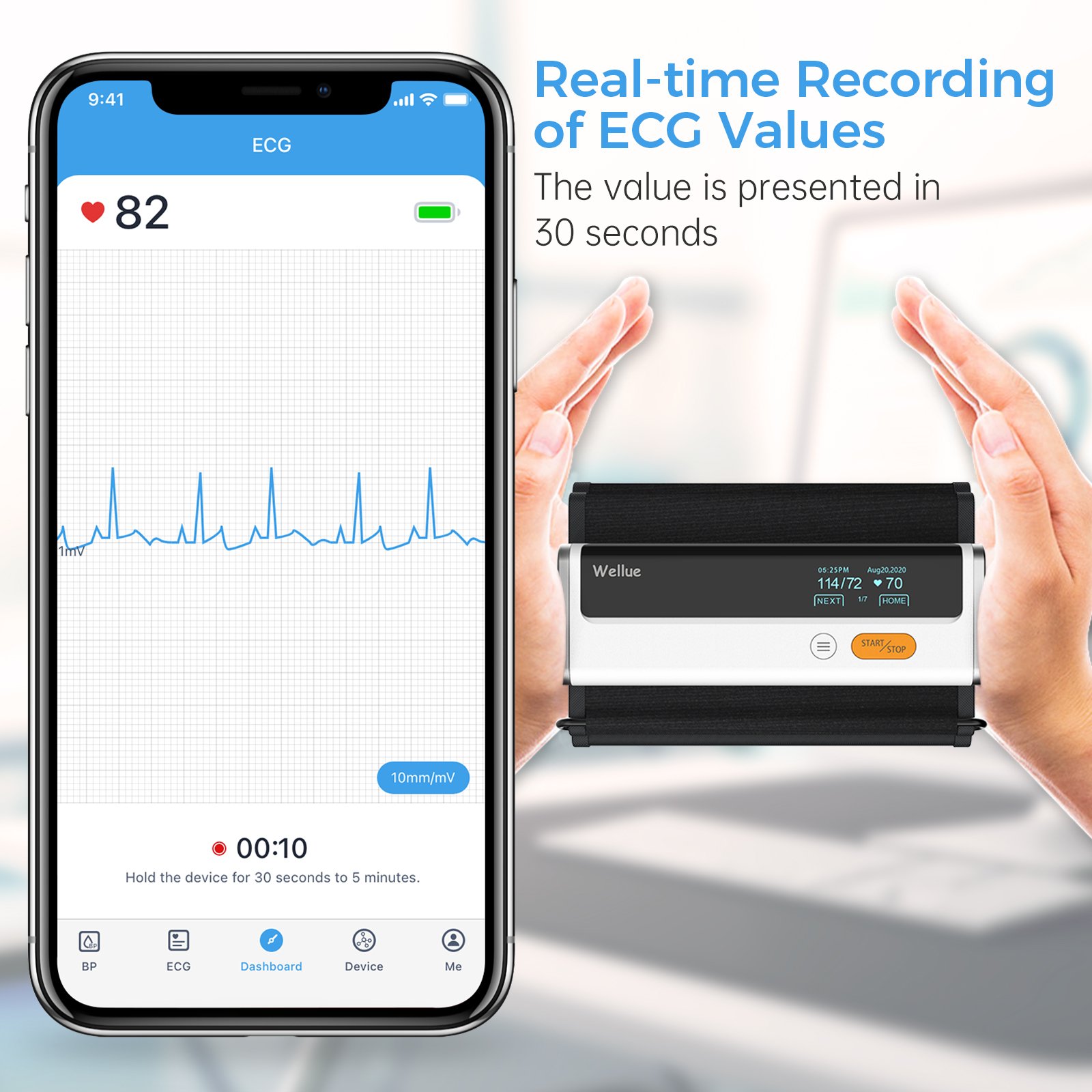 Checkme BP2 is the Best Sell Upper Arm Rechargeable Blood Pressure Monitor that can Connect to Our Vihealth App with Bluetooth
