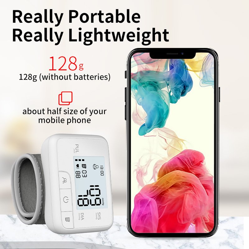 Portable Automatic Blood Pressure Machine Smart Sphygmomanometer Electronic BP Monitor Wrist Digital Blood Pressure Monitor