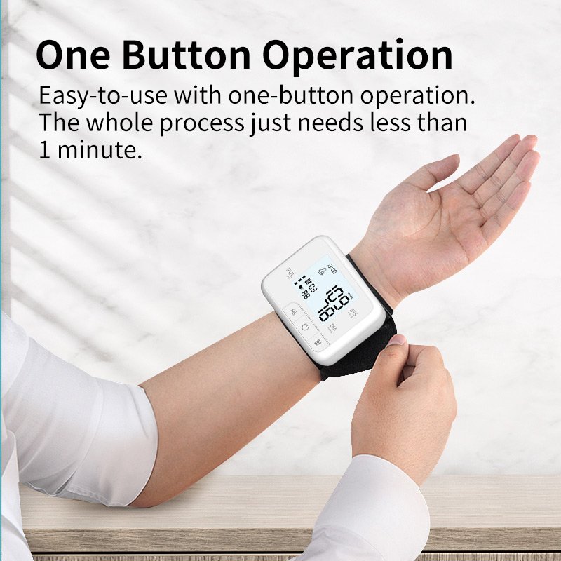 Portable Automatic Blood Pressure Machine Smart Sphygmomanometer Electronic BP Monitor Wrist Digital Blood Pressure Monitor