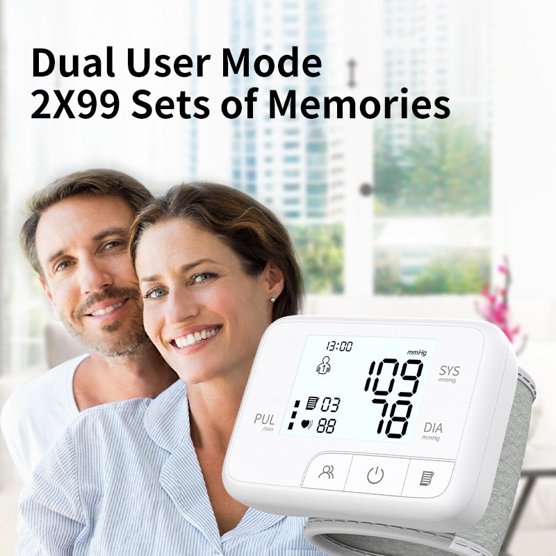 Portable Automatic Blood Pressure Machine Smart Sphygmomanometer Electronic BP Monitor Wrist Digital Blood Pressure Monitor