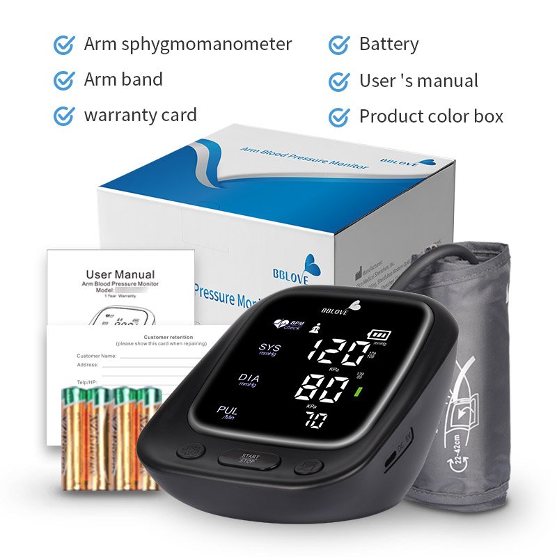 CE 510K Approved Newest Design Led Display Bp Monitor Blood Pressure Measuring Device Upper Arm Blood Pressure Monitor
