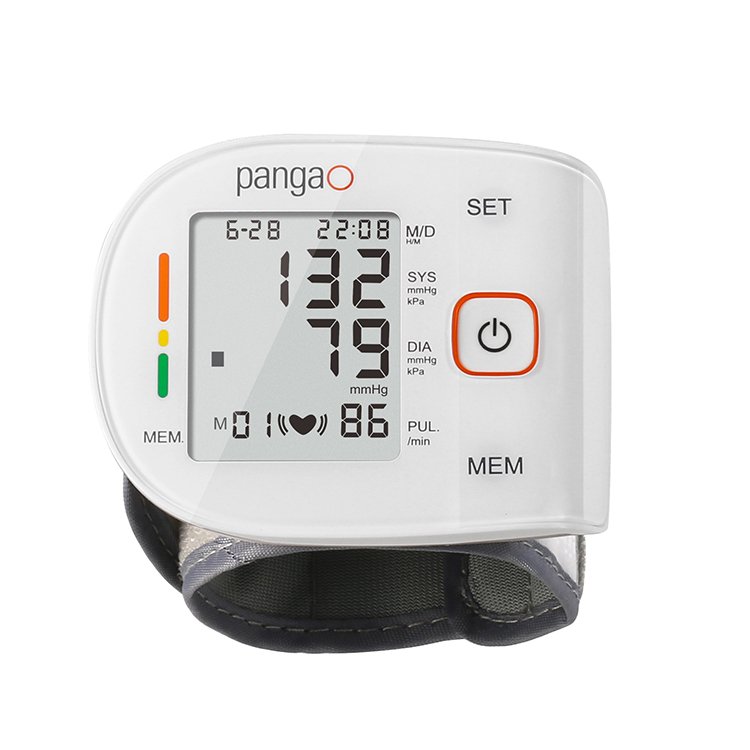 Pangao high quality manufacturer portable bp machine bpm digit wrist type tensiometers blood pressure monitor
