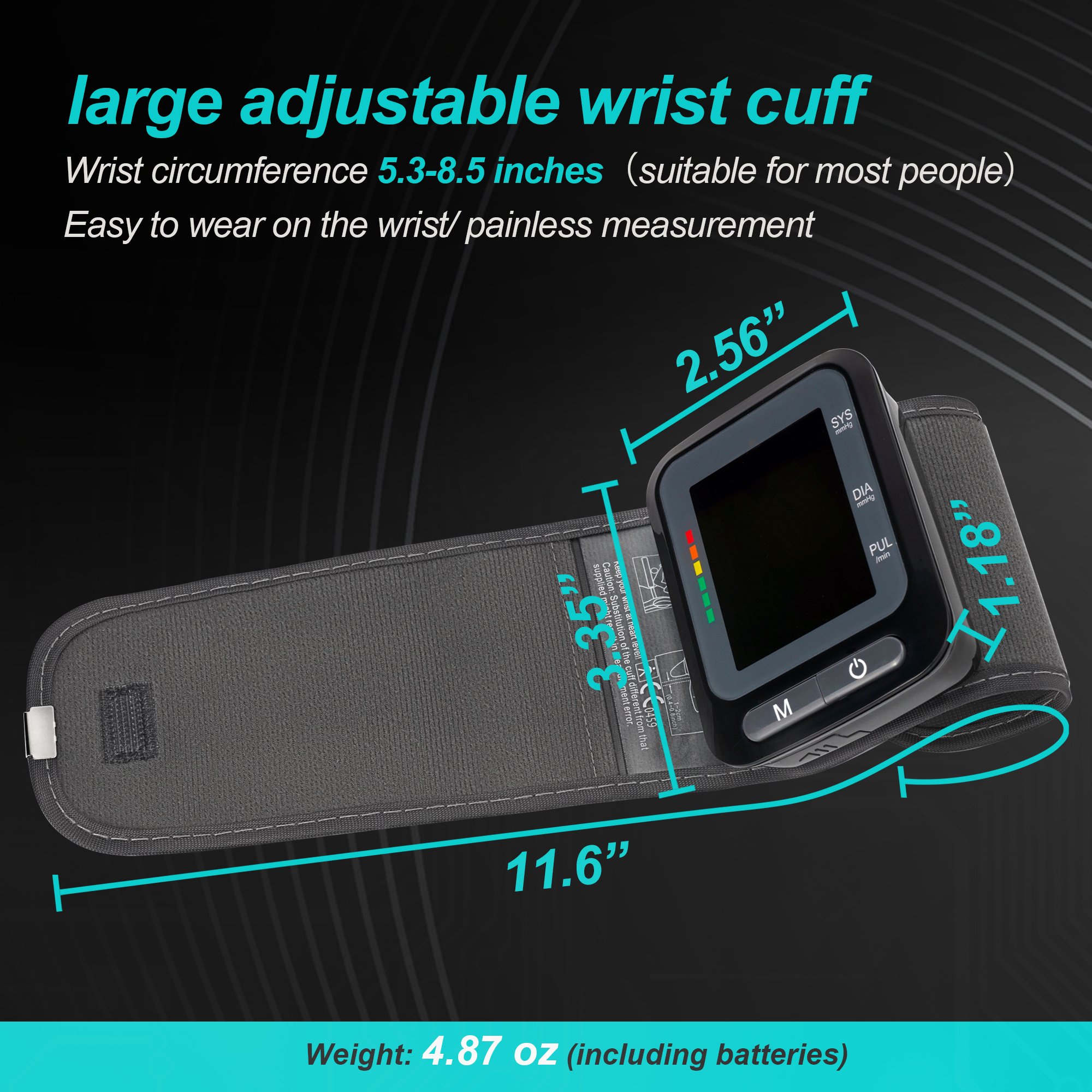 Automatic wrist blood pressure monitor with voice wrist electronic MDR blood pressure monitor Sphygmomanometer