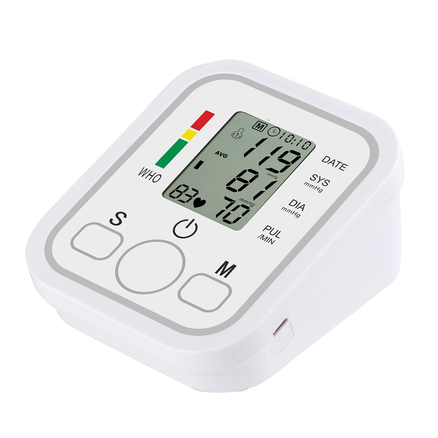 Home Use Digital BP Machine Automatic Medical Arm Blood Pressure Monitor with LCD Display & Voice