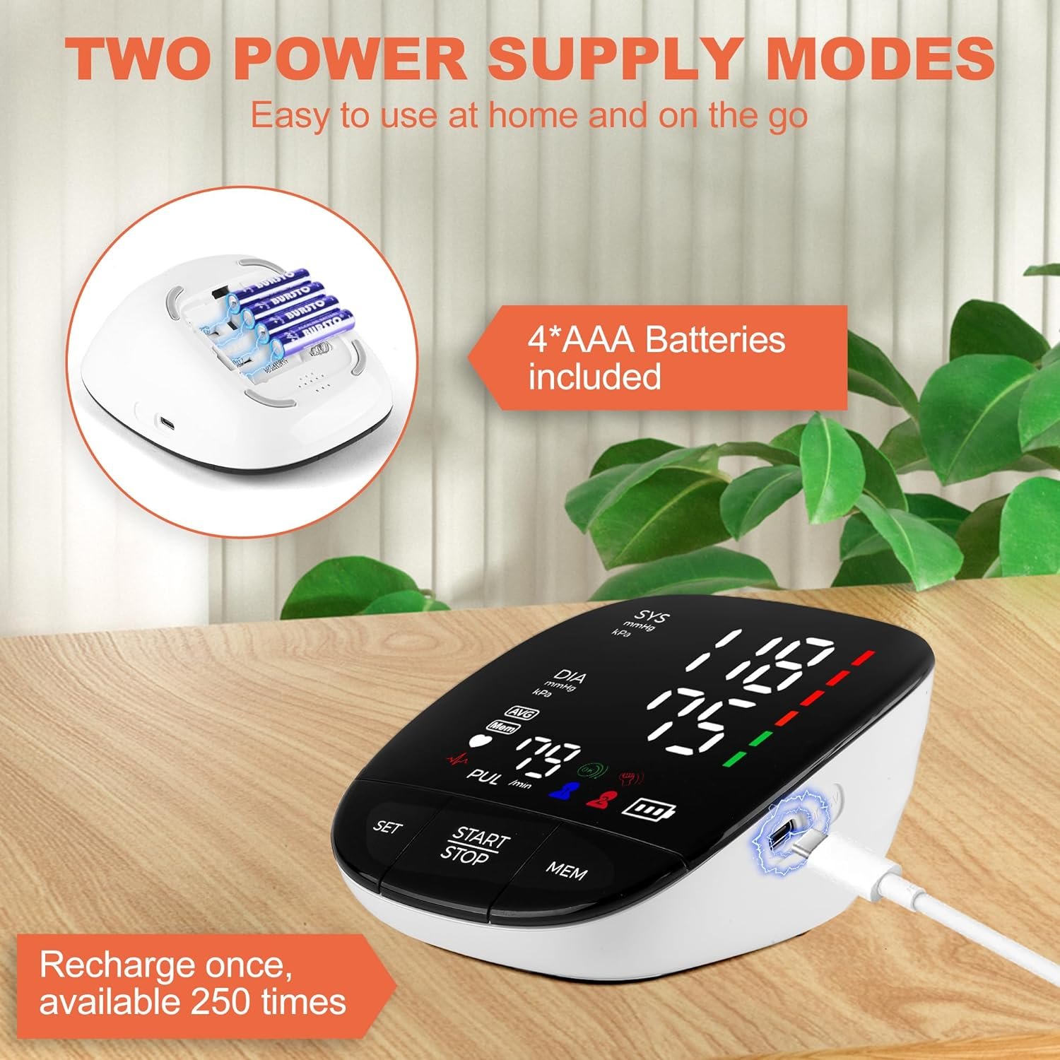 Hot Sale Digital Arm blood Pressure Monitor Medical Blood Pressure Monitor Home Device