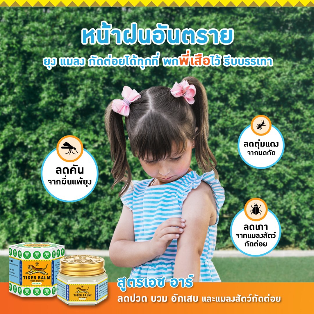 Tiger Balm Ointment White 19.4g Treatment of Tension Headaches and Temporary Muscular Aches product from Thailand