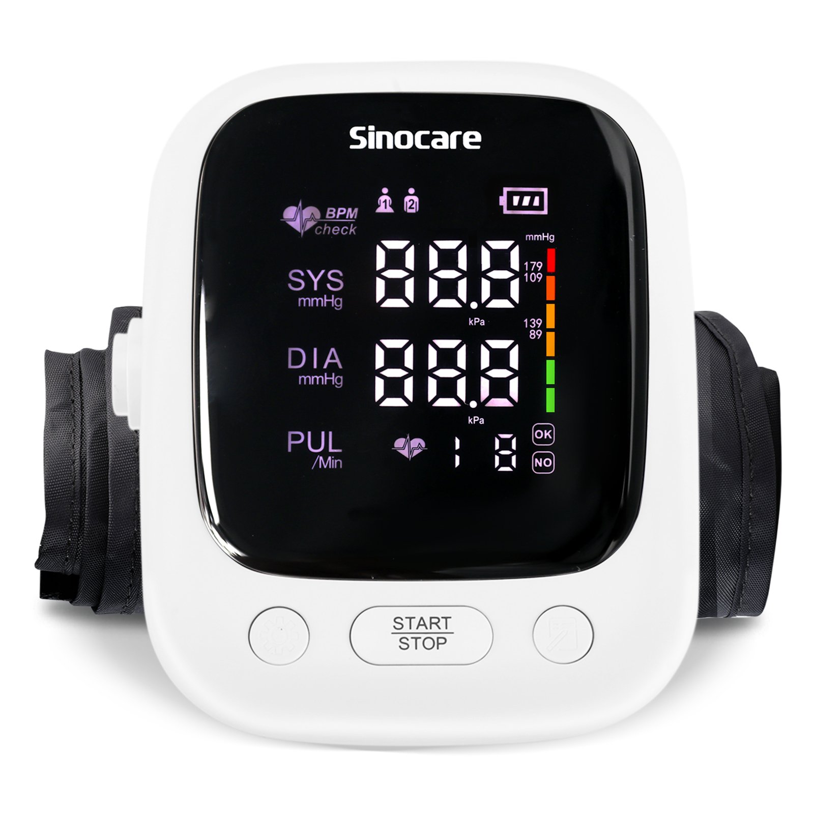 IN STOCK white Electric Digital Automatic BP Machine Sinocare Blood Pressure Monitor U181