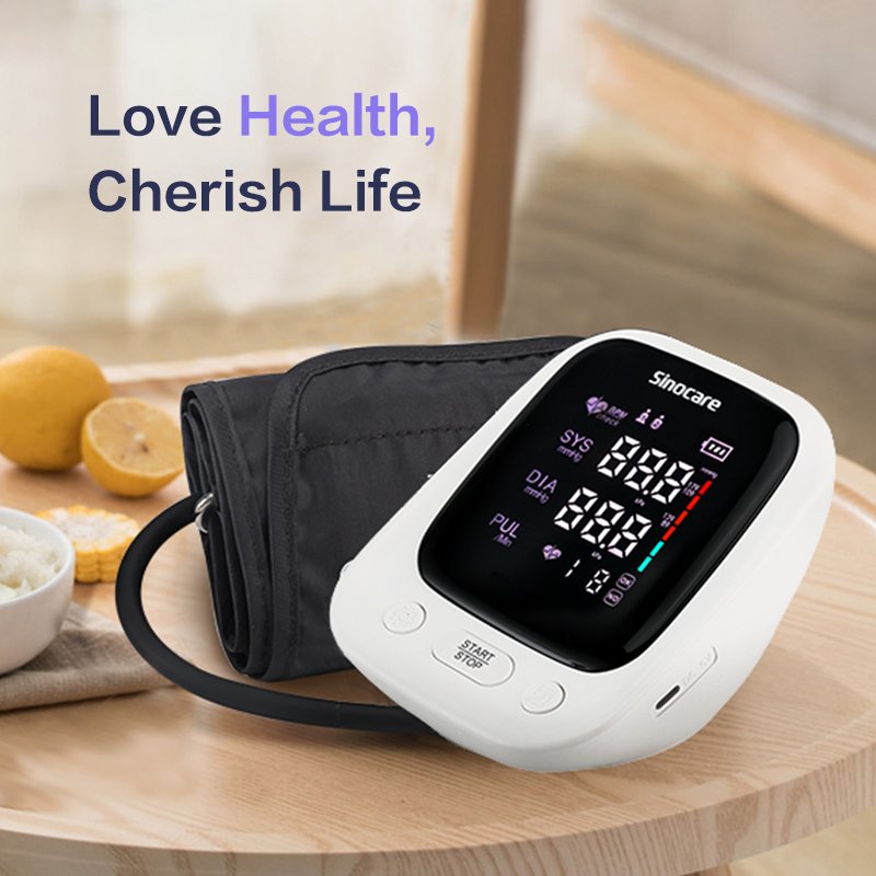 IN STOCK white Electric Digital Automatic BP Machine Sinocare Blood Pressure Monitor U181