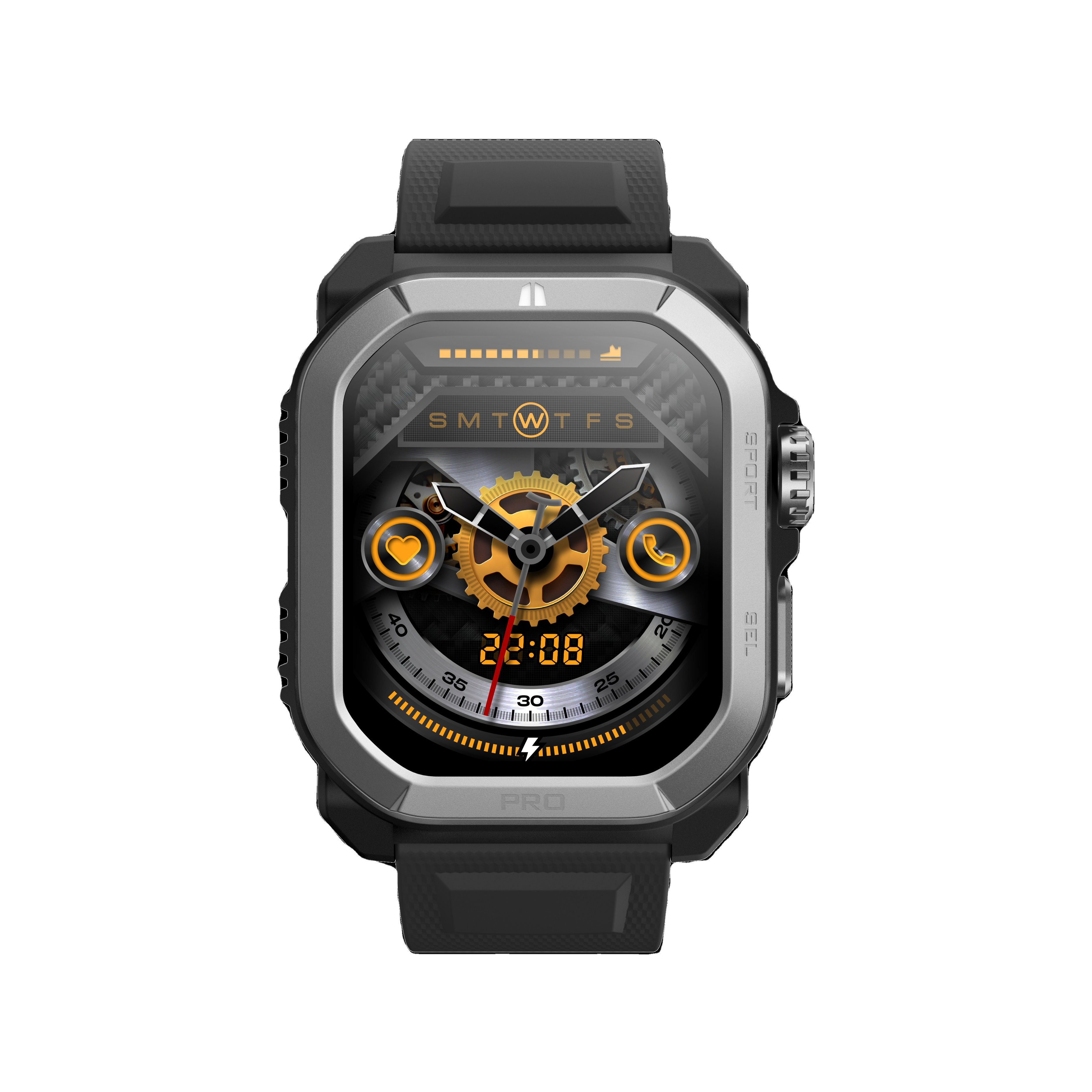 Smart Recognition Sports Smartwatch 400mAh Long Battery Blood Pressure Monitor GPS Rugged Watch
