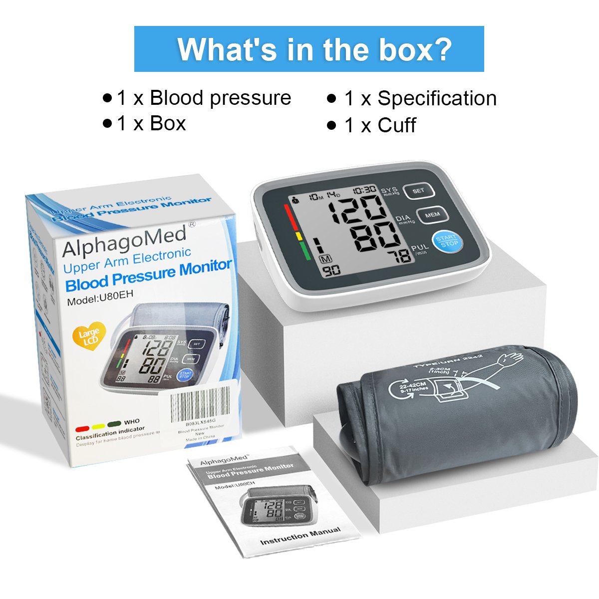 Factory Price Blood Pressure And Heart Rate Monitor LCD Big Screen Automatic BP Machine Upper Arm Blood Pressure Monitor