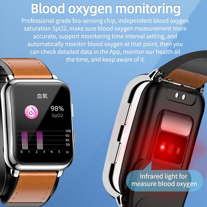The second generation TPU skin friendly air pump High precision blood pressure monitor blood pressure data record smart watch