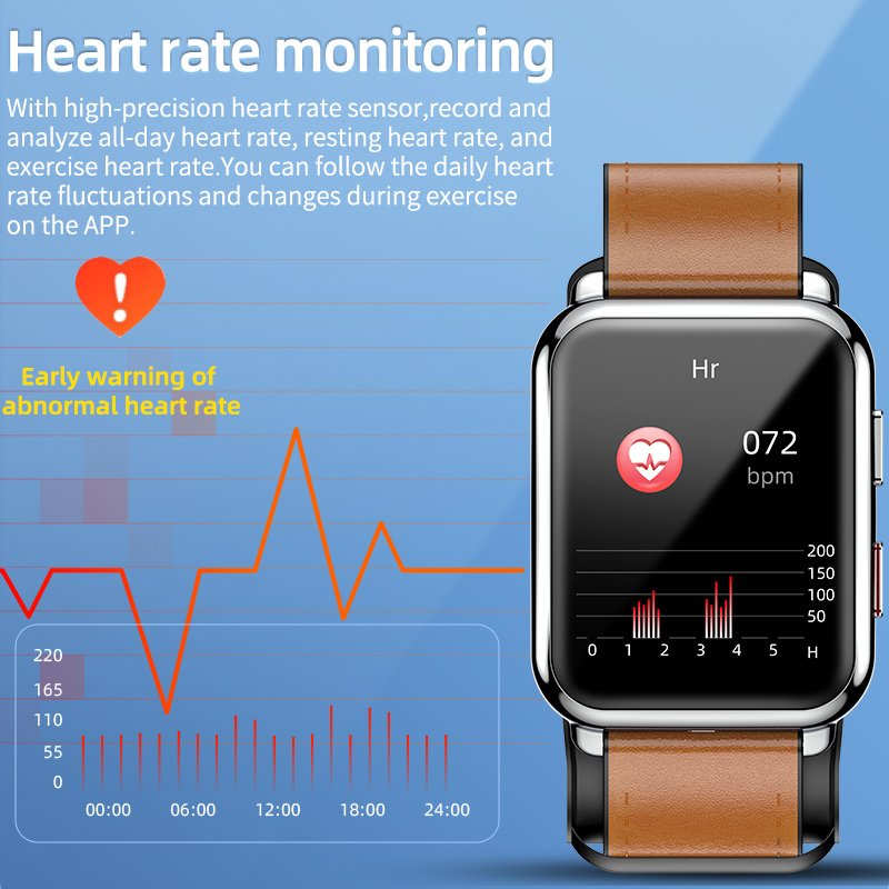 The second generation TPU skin friendly air pump High precision blood pressure monitor blood pressure data record smart watch