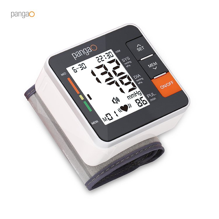 Pangao Smart Medical BP Apparatus Personal Wrist Blood Pressure Heart Rate BP Monitor Equipment