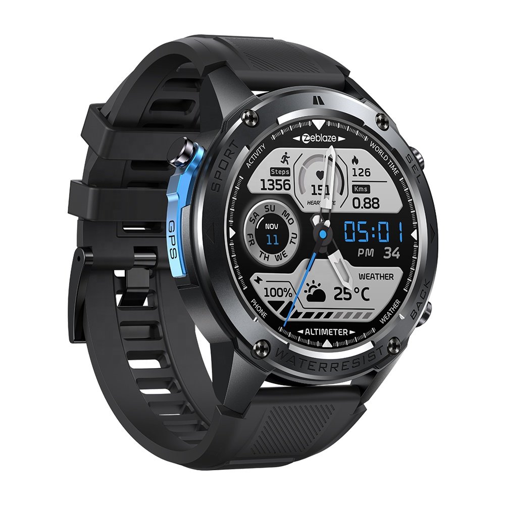 Zeblaze Stratos 2 Ultra Outdoor Sports GPS Smartwatch 10 ATM Waterproof Heart Rate Blood Pressure Monitor Fitness Tracker