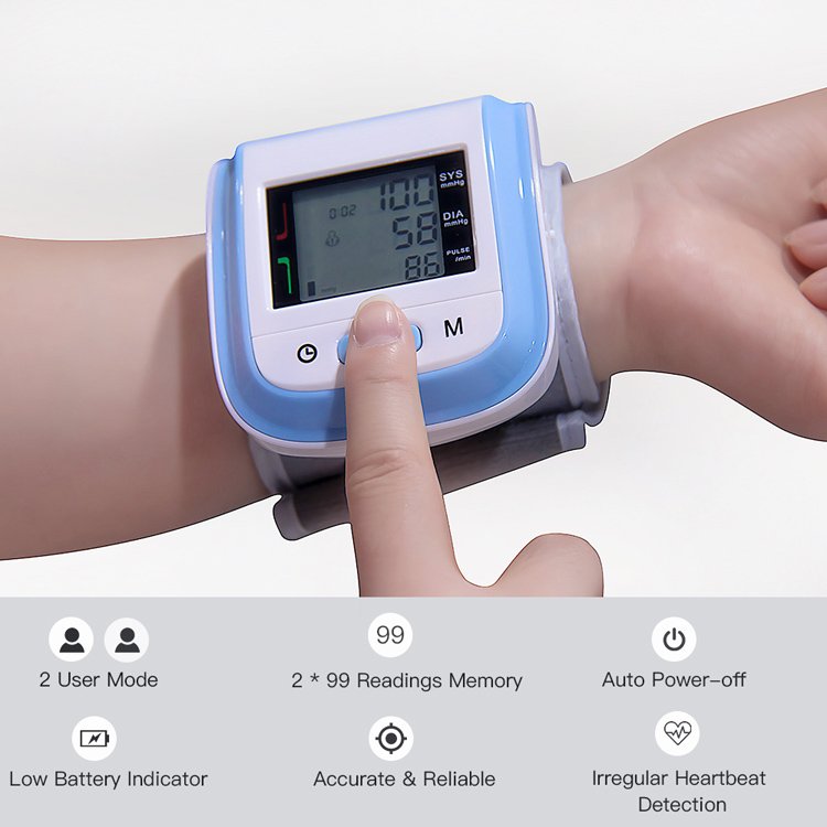 Yonker CE approved household smart speakers digital type electronic automatic wrist BP blood pressure monitor