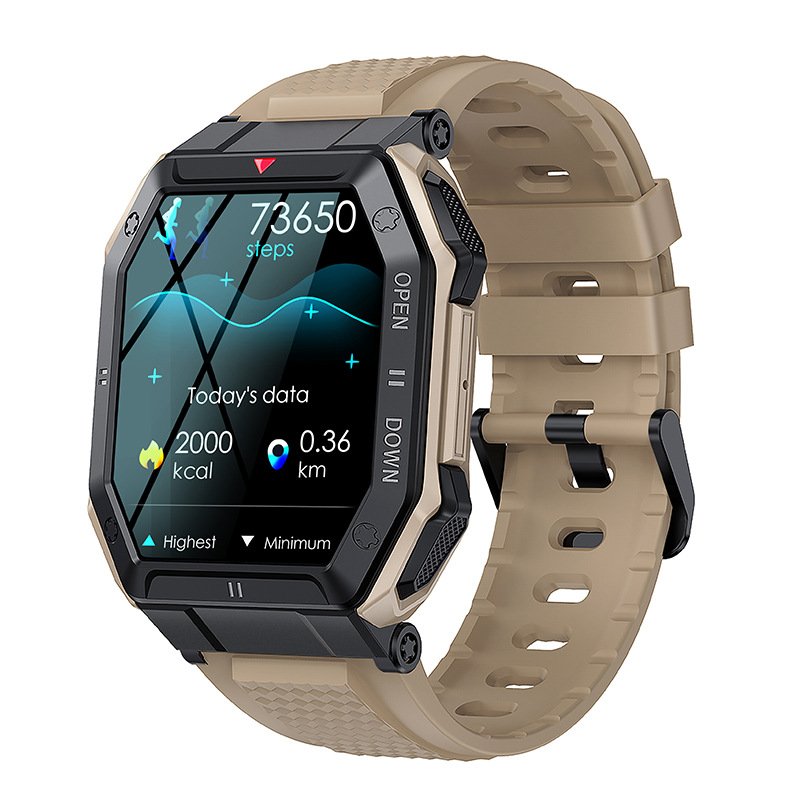 2024 Factory New Outdoor K55 SmartWatch BT Call Heart Rate Blood Pressure Blood Oxygen Stop Watch Music Multi Sport Mode For Men