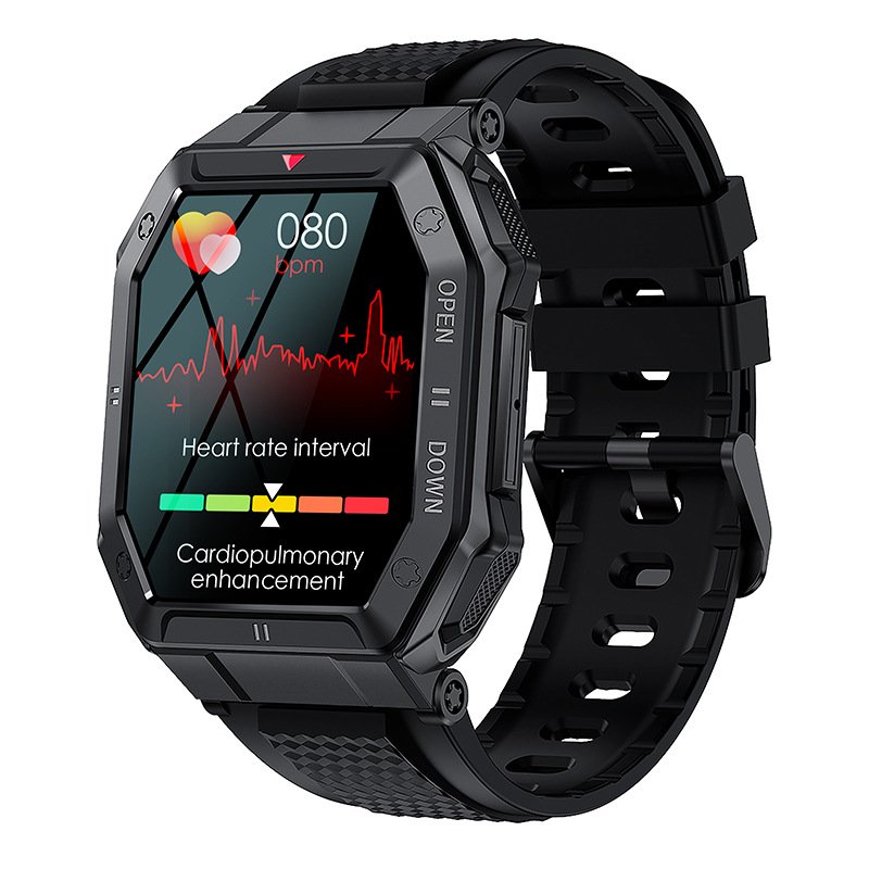2024 Factory New Outdoor K55 SmartWatch BT Call Heart Rate Blood Pressure Blood Oxygen Stop Watch Music Multi Sport Mode For Men