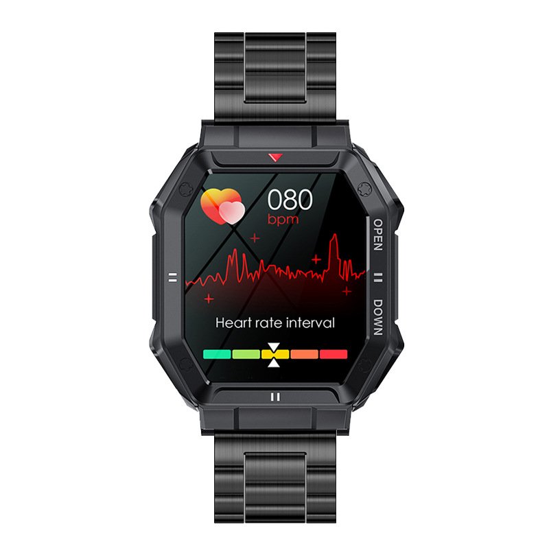 2024 Factory New Outdoor K55 SmartWatch BT Call Heart Rate Blood Pressure Blood Oxygen Stop Watch Music Multi Sport Mode For Men