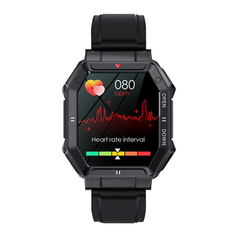 2024 Factory New Outdoor K55 SmartWatch BT Call Heart Rate Blood Pressure Blood Oxygen Stop Watch Music Multi Sport Mode For Men