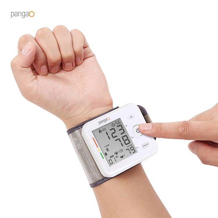 Pangao best tensiometer electronic bp apparatus digital automatic rechargeable wrist blood pressure monitor